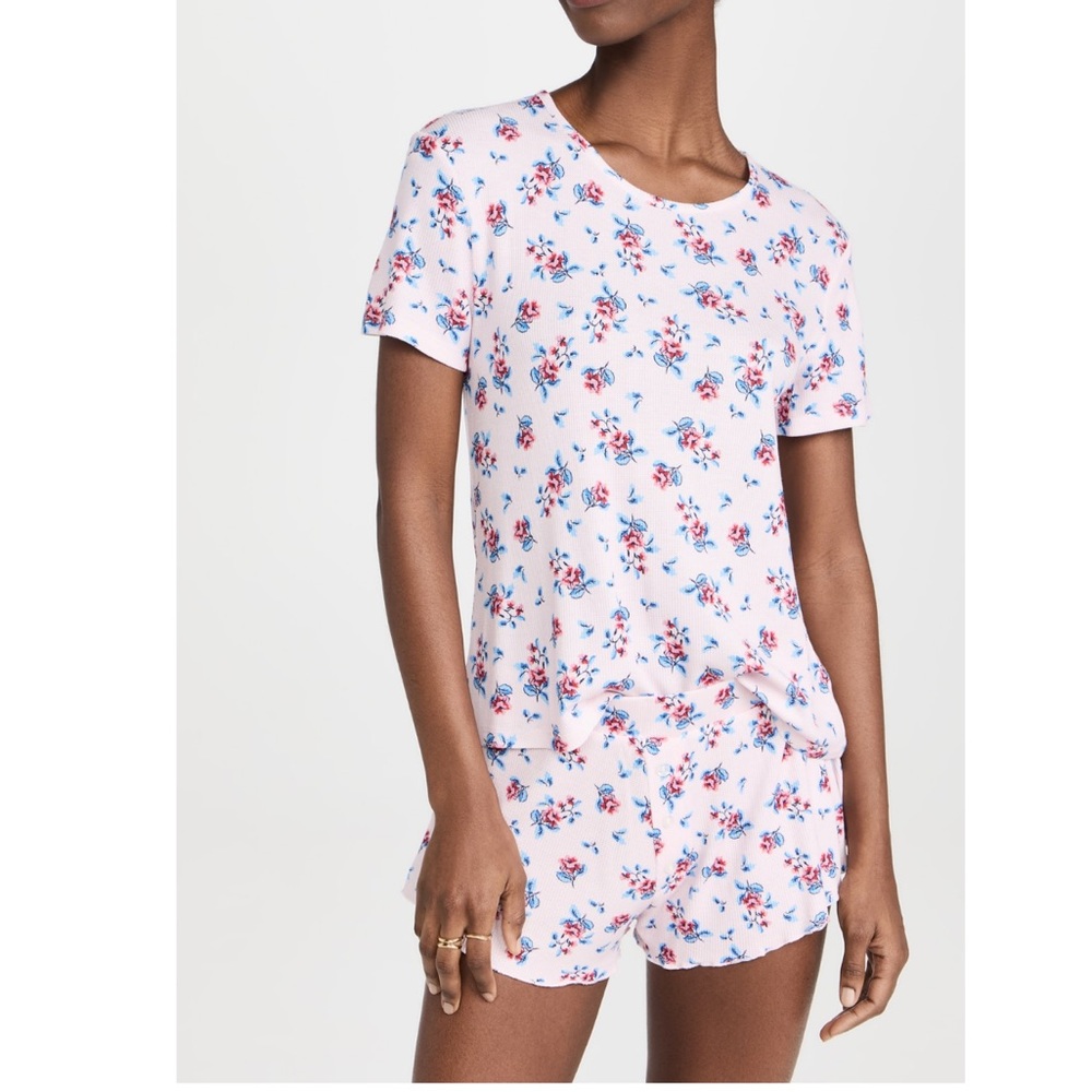 Plush Apparel Micro Waffle Floral Pajama Set
